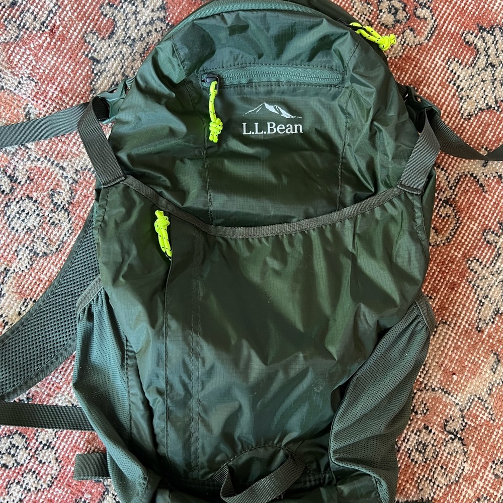 L.L. Bean Dark Green Stowaway Backpack